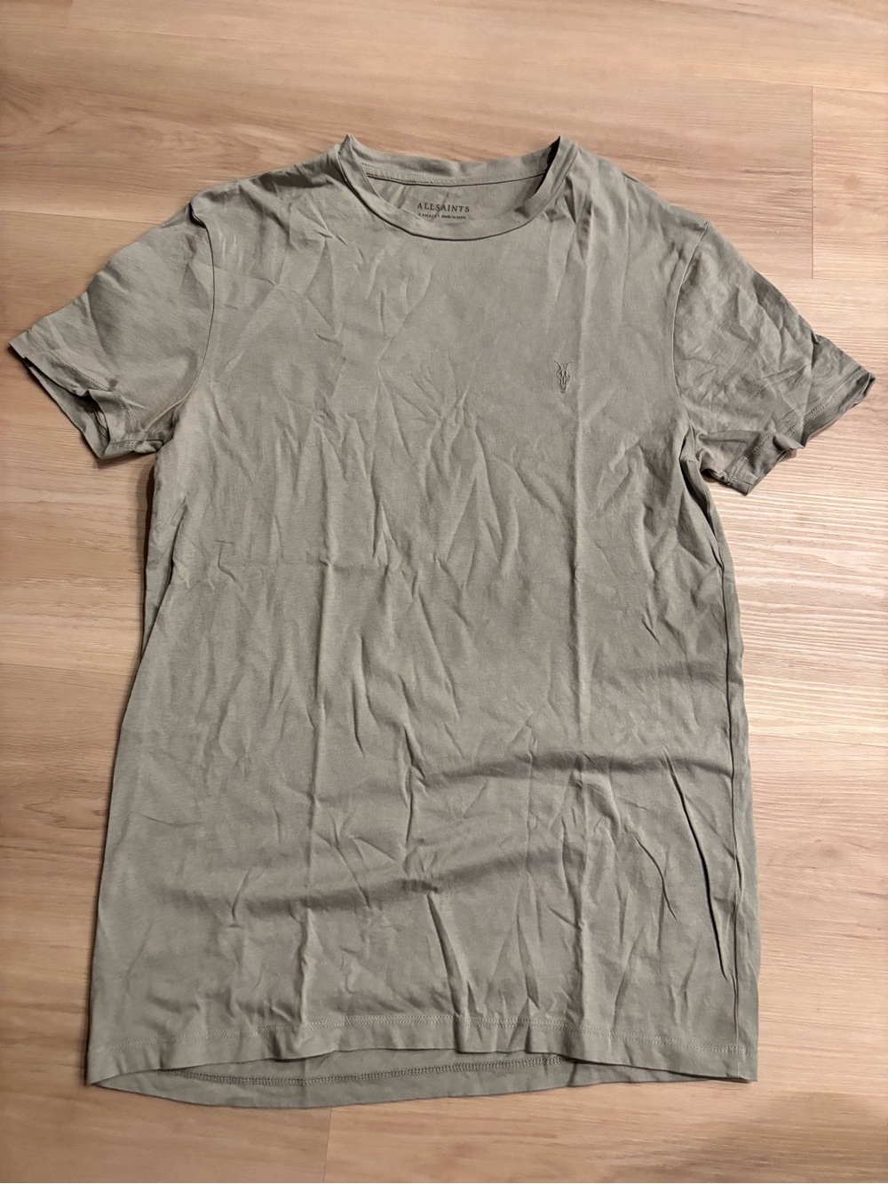 AllSaints Crew Neck Tee in Light grey
